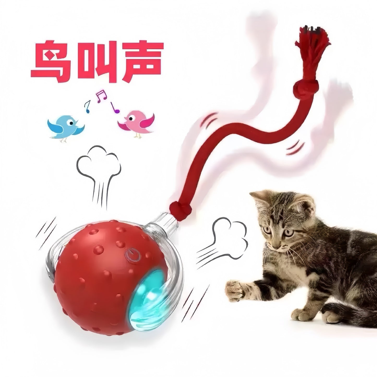 Pounce Play Ball Set – Interactive Cat Toys for Solo Play