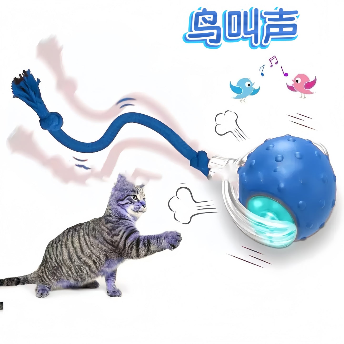 Pounce Play Ball Set – Interactive Cat Toys for Solo Play
