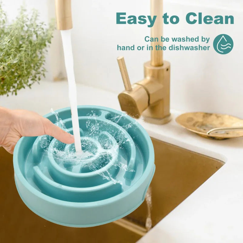 Mindful Slow Feeder Bowl – Anti-Gulping Bowl for Fast Eaters