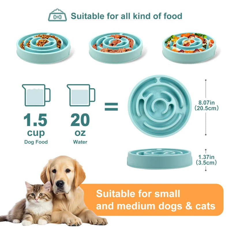 Mindful Slow Feeder Bowl – Anti-Gulping Bowl for Fast Eaters