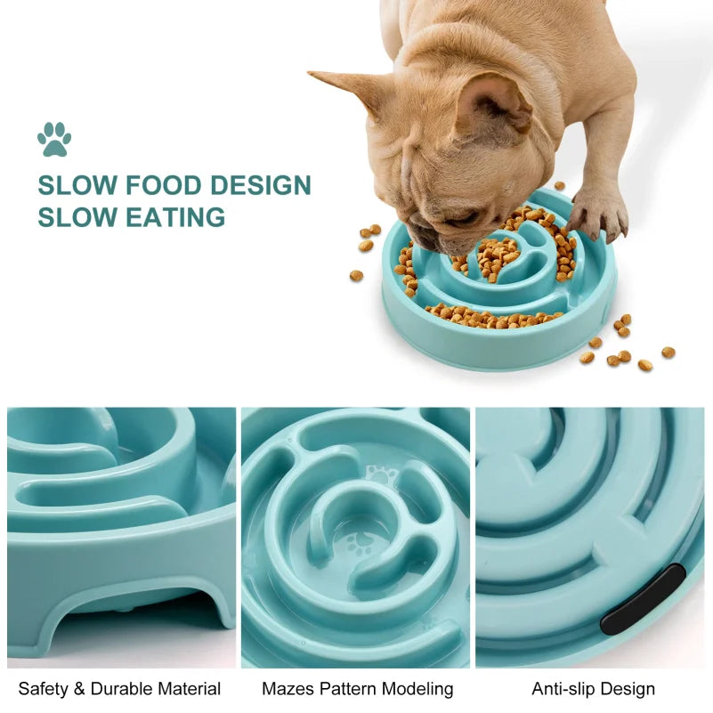 Mindful Slow Feeder Bowl – Anti-Gulping Bowl for Fast Eaters