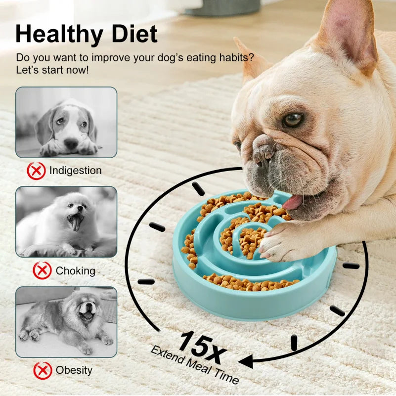 Mindful Slow Feeder Bowl – Anti-Gulping Bowl for Fast Eaters